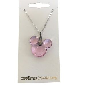 Arribas Brothers MK icon pendant pink necklace